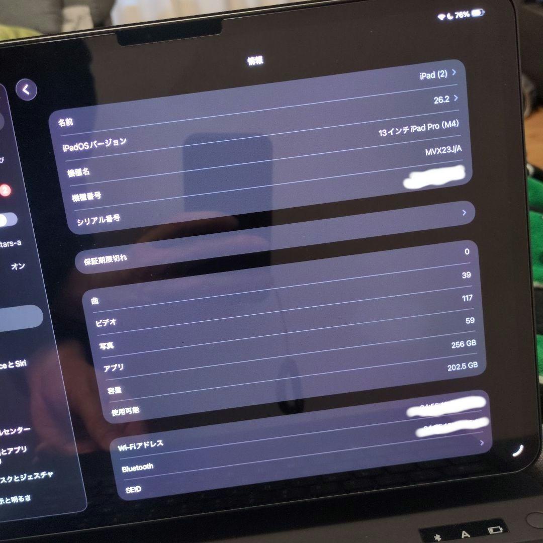 Apple iPad Pro (M4) 13インチ 256GB スペースグレー