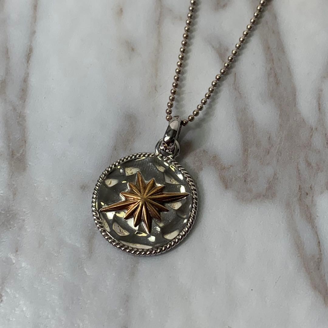 SAAD ネックレス 太陽神 たたき  silver925 ボールチェーン