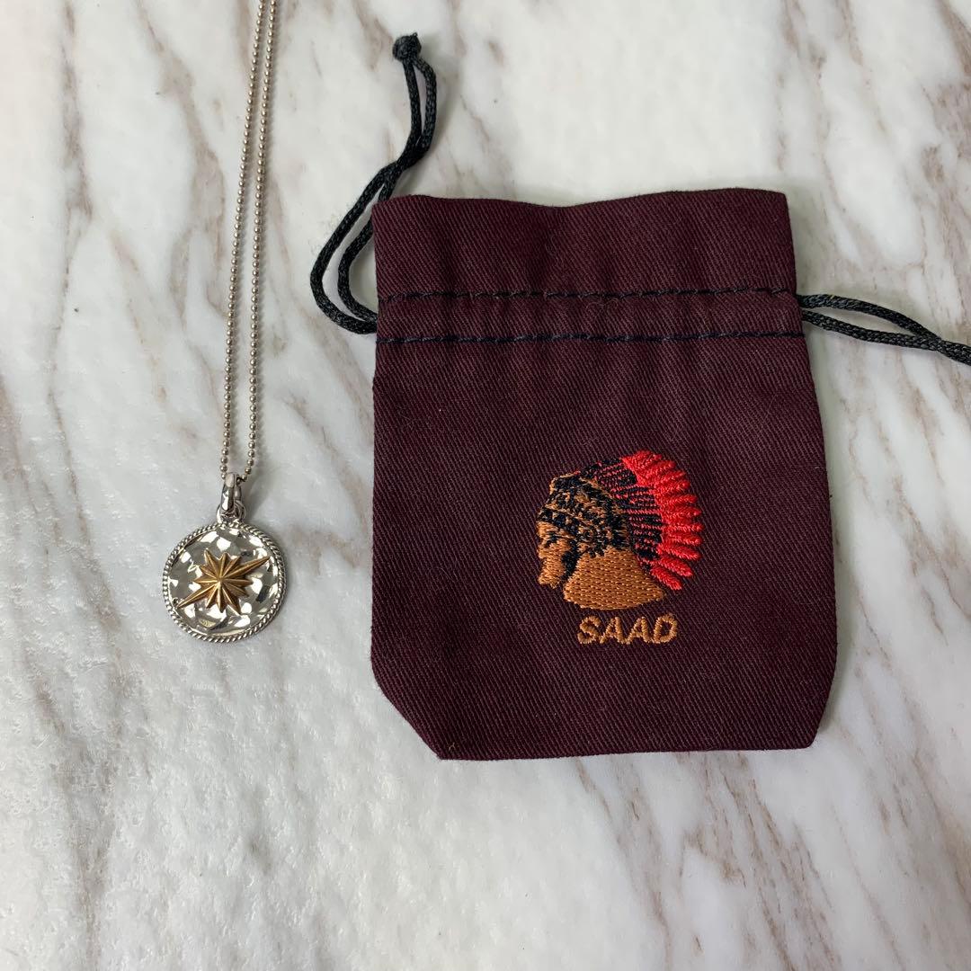 SAAD ネックレス 太陽神 たたき  silver925 ボールチェーン