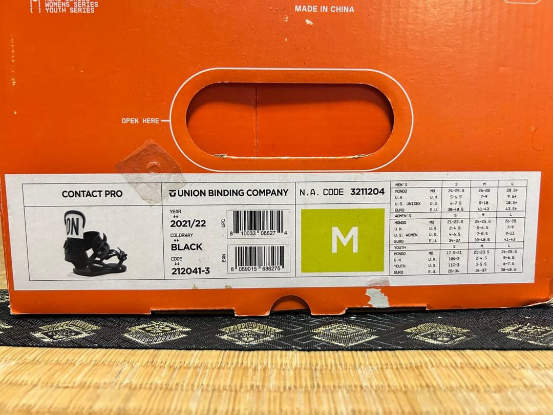 池*希様 UNION Mens Series スノーボード ビンディング コンタ