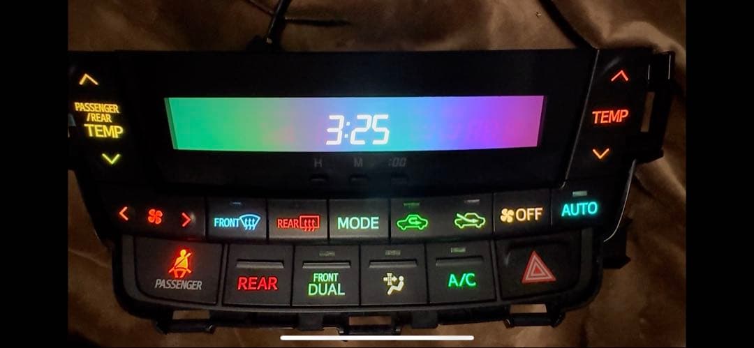 20系 ヴェルファイア アルファード 後期 レインボー エアコンスイッチパネル