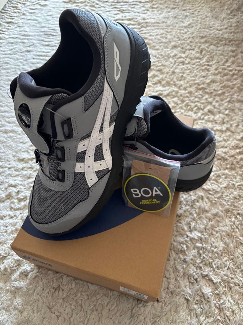 新品アシックスWIN JOB CP209 BOA安全靴 グレー/ホワイト27㎝