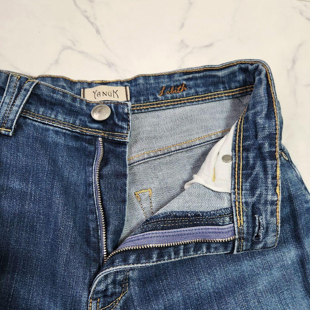 YANUK ヤヌーク　LILITH ワイドストレート デニムパンツ 26