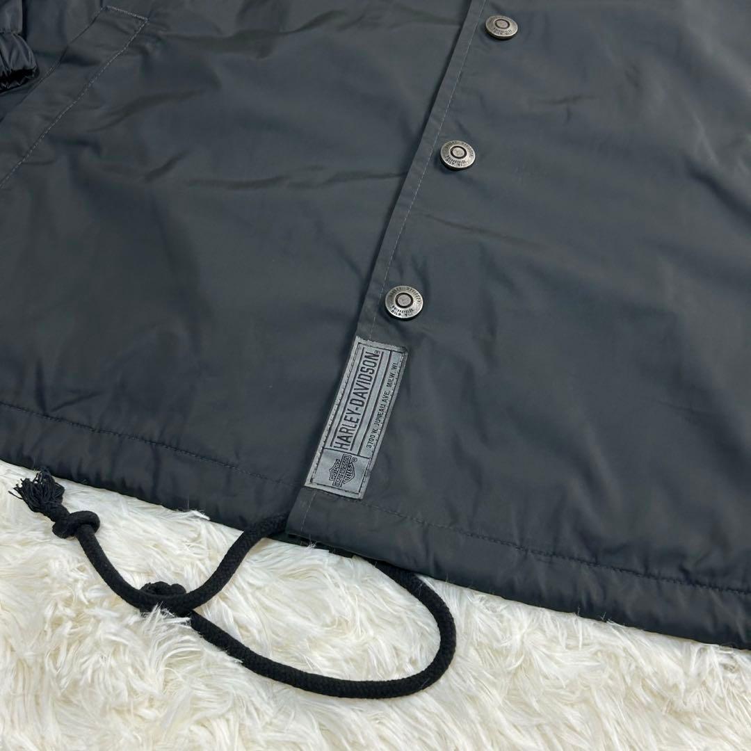 希少XXL✨美品✨ハーレーダビッドソン コーチジャケット 黒 バッグロゴ 2XL