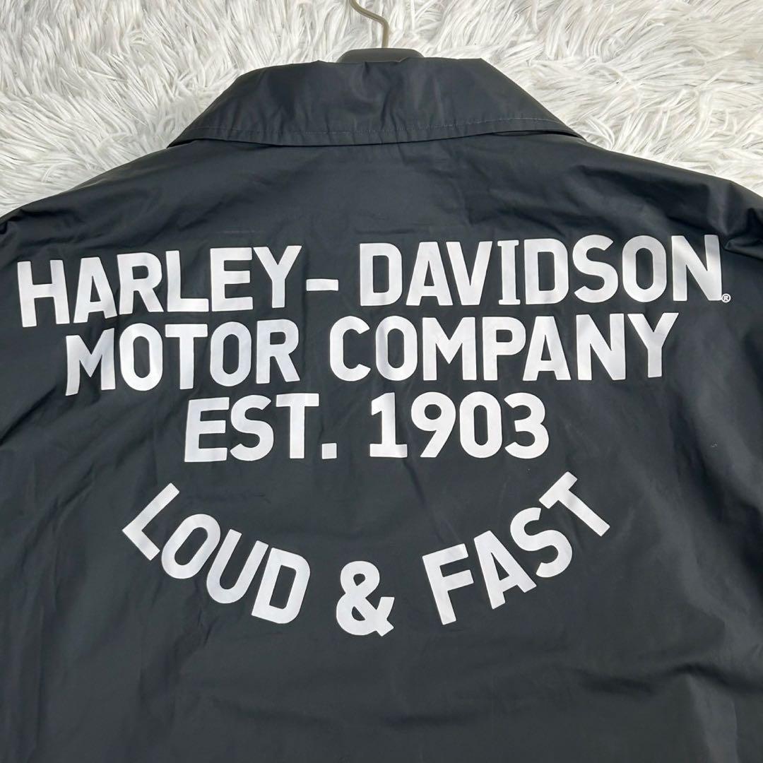 希少XXL✨美品✨ハーレーダビッドソン コーチジャケット 黒 バッグロゴ 2XL