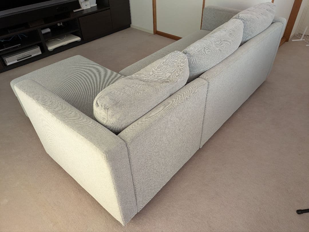 布張りカウチソファベッド(ノアーク2 GY)