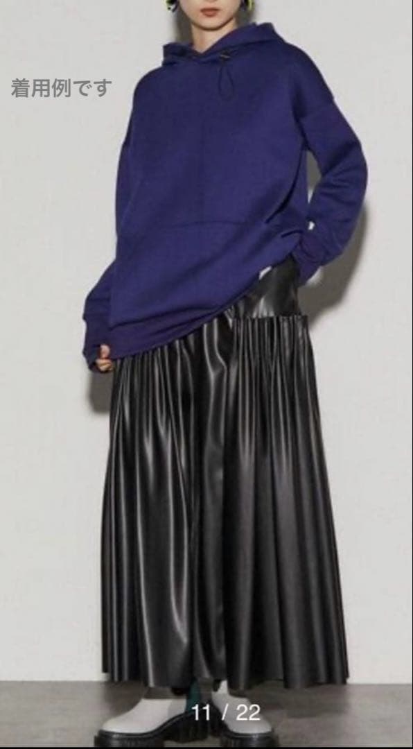 【希少】SHIROMA シロマ　レザースカート　ブラック　フレアスカート