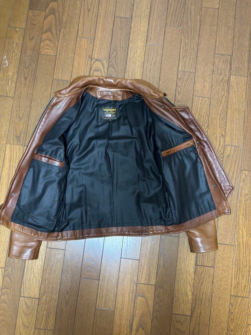 バンソンvansonエンフィールドENFライダースジャケット　38size