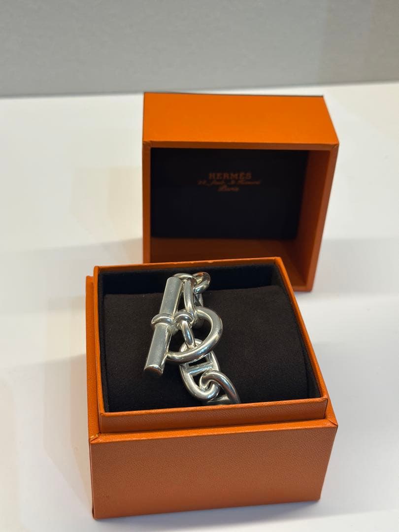 HERMES エルメス シェーヌダンクル ブレスレットTGM13コマ