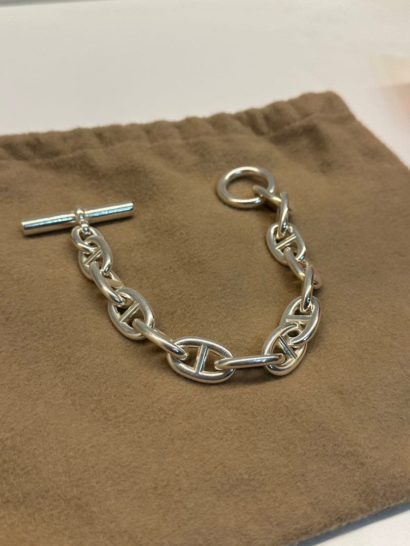 HERMES エルメス シェーヌダンクル ブレスレットTGM13コマ