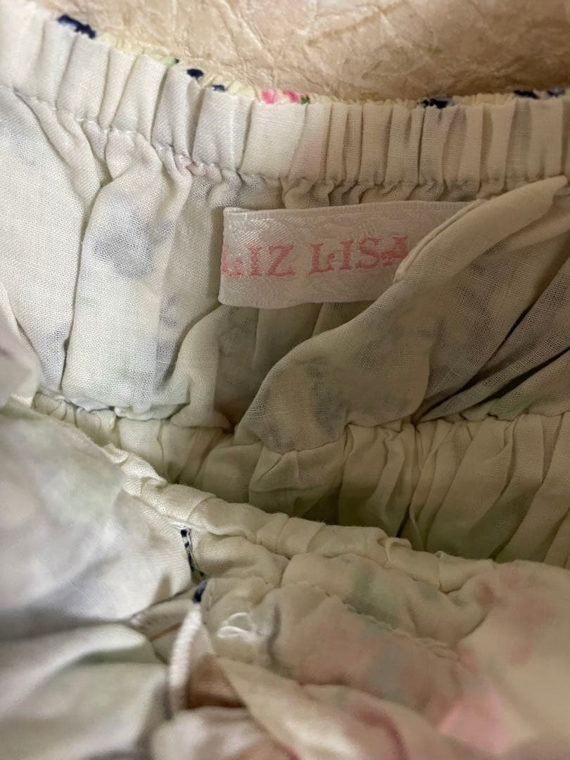 LIZLISA パッチワーク柄　ホルターネック　キャミ　チュニック　リボン