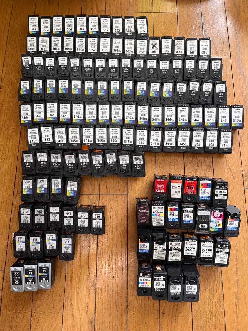 CANONインクカートリッジ使用済み