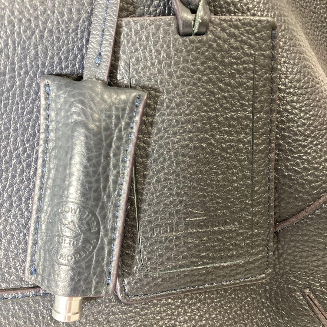 ペッレモルビダ ビジネスバック　レザートートバッグ ネイビー 本革　紺色