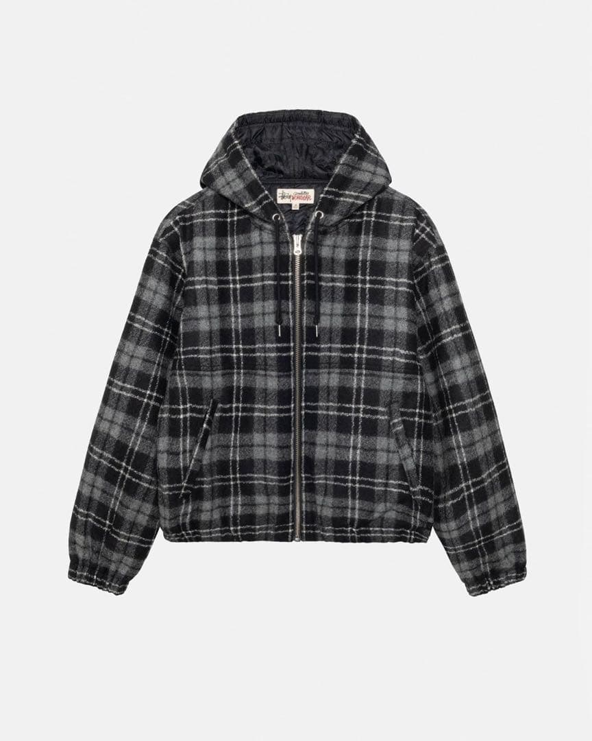 ジャケット・アウター STUSSY WORK JACKET WOOL PLAID Msize