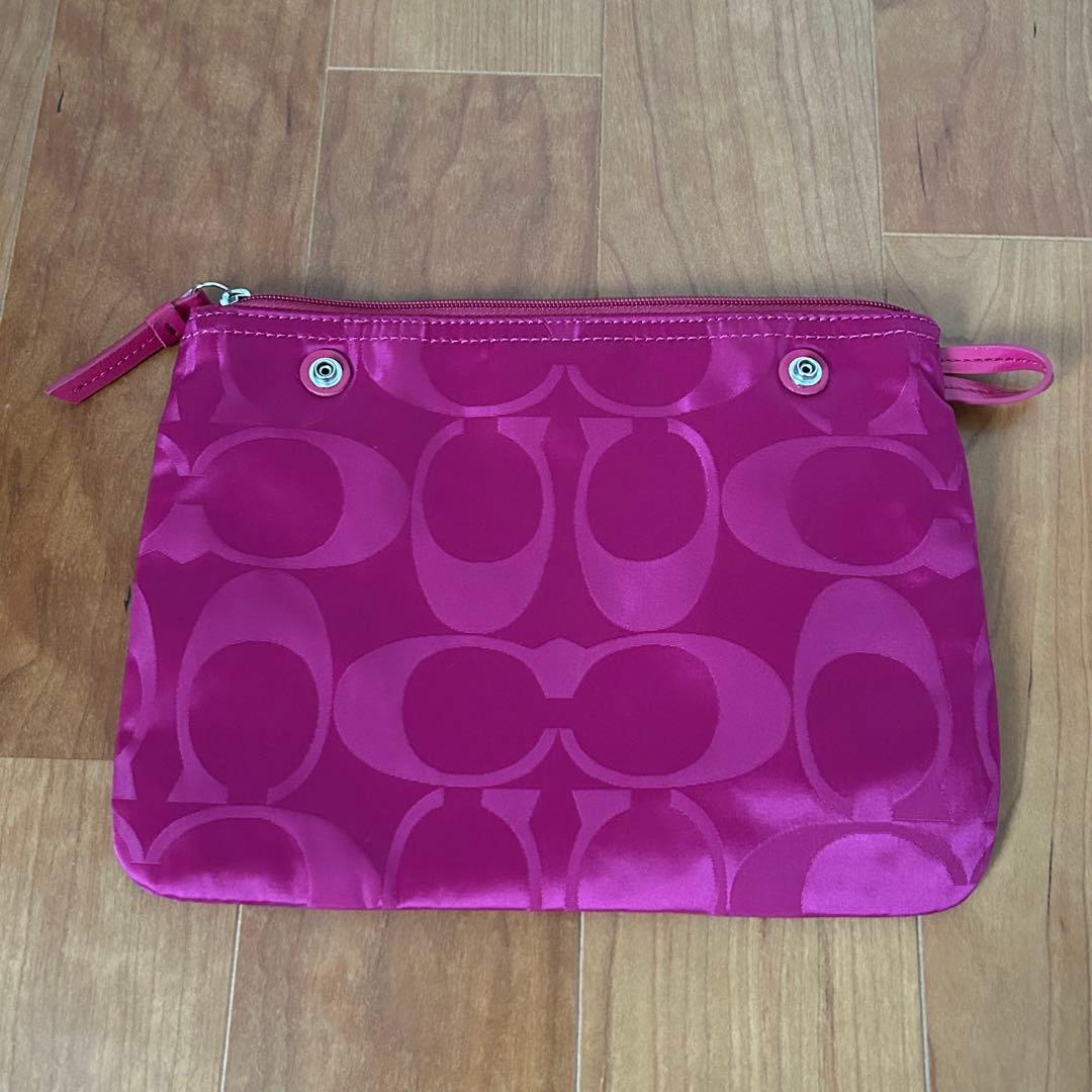 【値下げ中】【美品】コーチ　鞄　ボストン　トートバッグ　ナイロン　ポーチ付