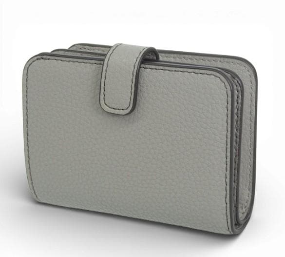 【新品・未使用】FURLA フルラ 二つ折り財布 レザー グレー 保存袋付き