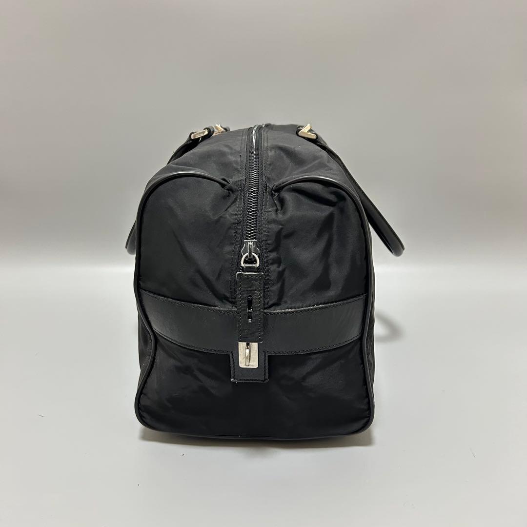 PRADA プラダ ボストンバッグ トラベルバッグ 三角プレート 大容量 黒色