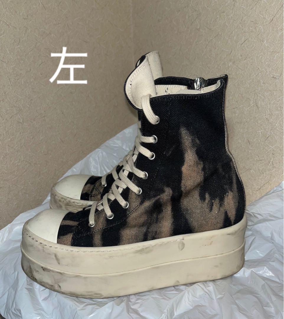 【値下げ不可】RickOwensDRKSHDWサンデニムダブルバンパースニーカー