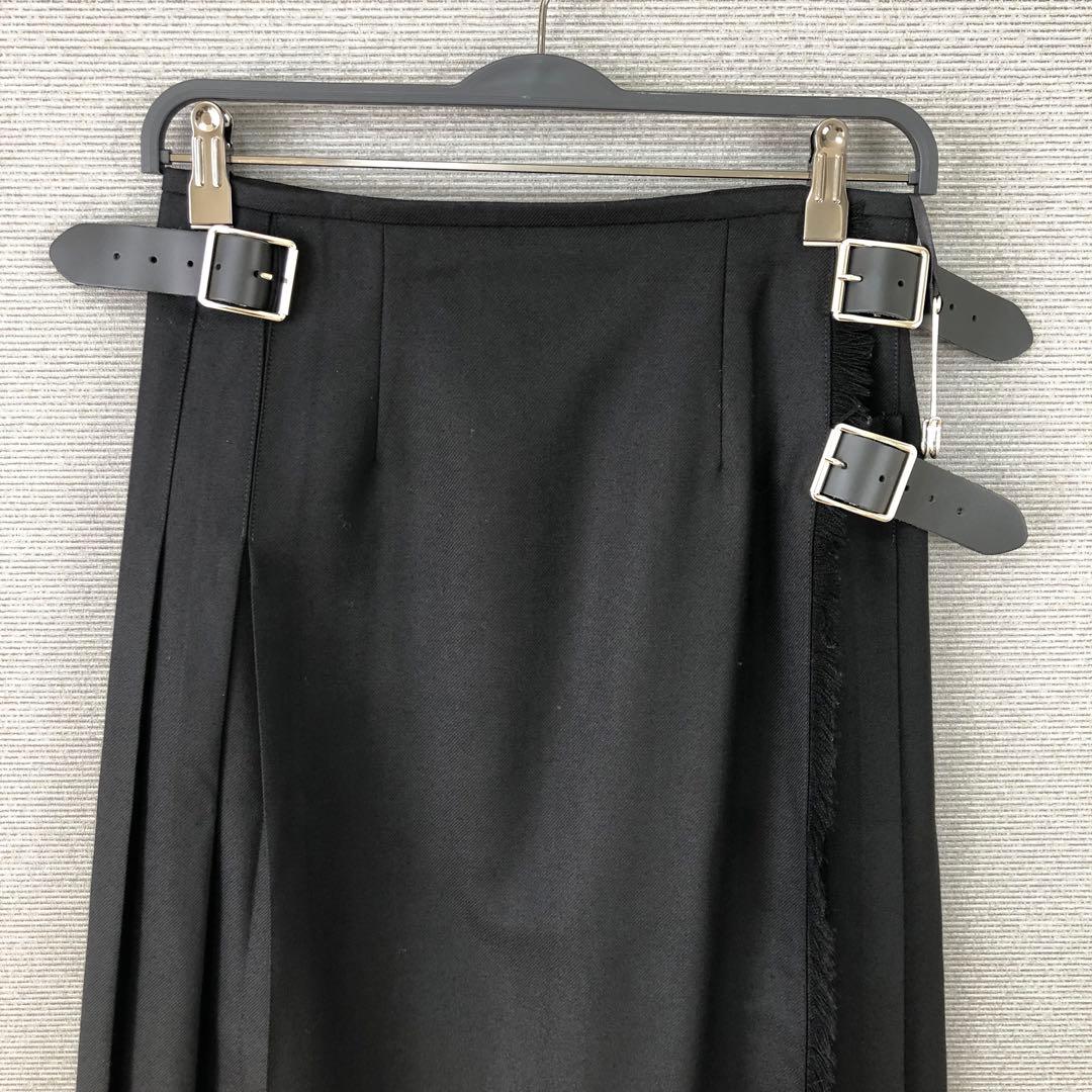 O’NEIL of DUBLIN キルト プリーツ ロングスカート ブラック