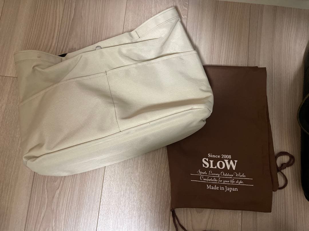 SLOW bono tote bag Compact type ブラック