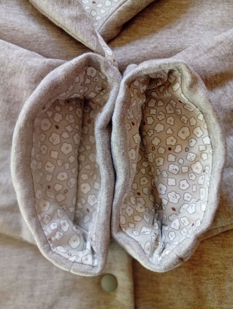 プリスティンジャケット　ヤク混　　オーガニックコットン　中綿　コットンボール柄