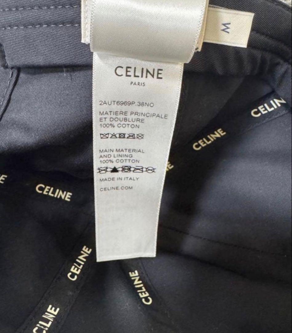 CELINE刺繍ロゴキャップ