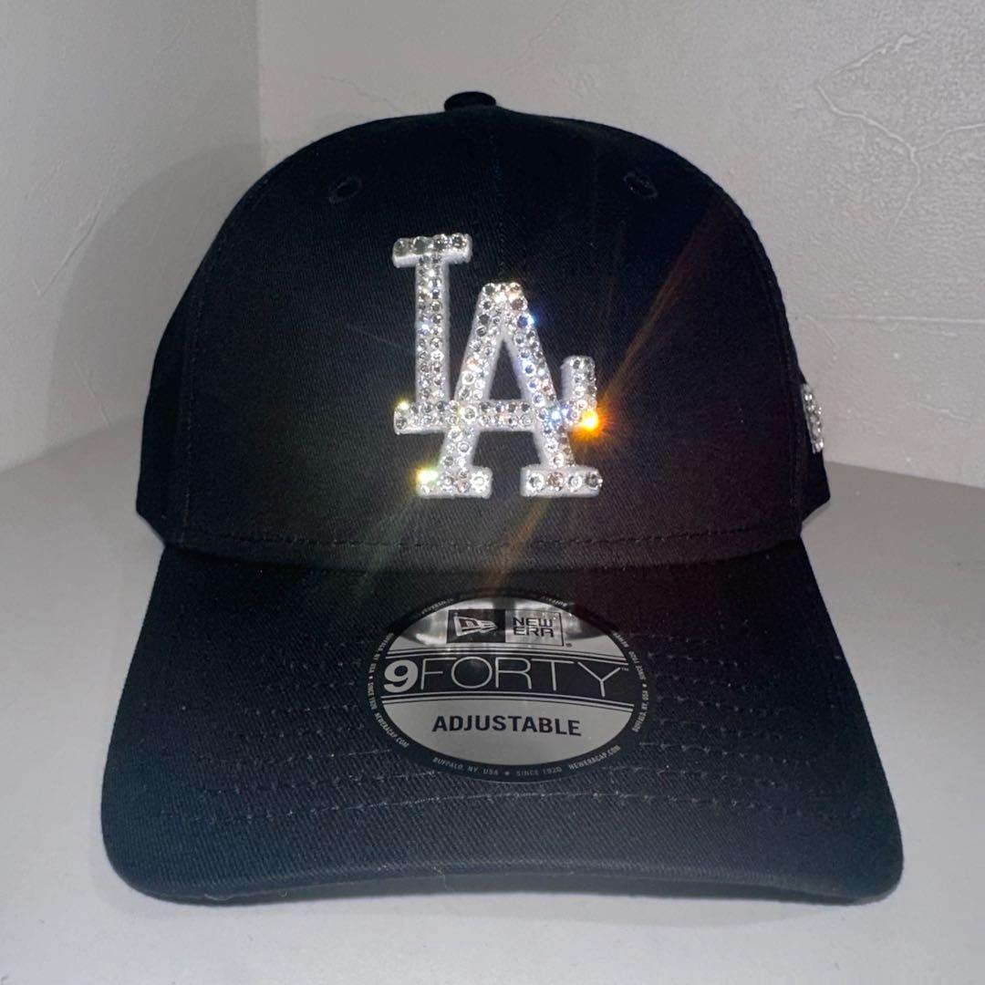 ニューエラ　スワロフスキー　デコキャップ　ユニセックス　LAブラック