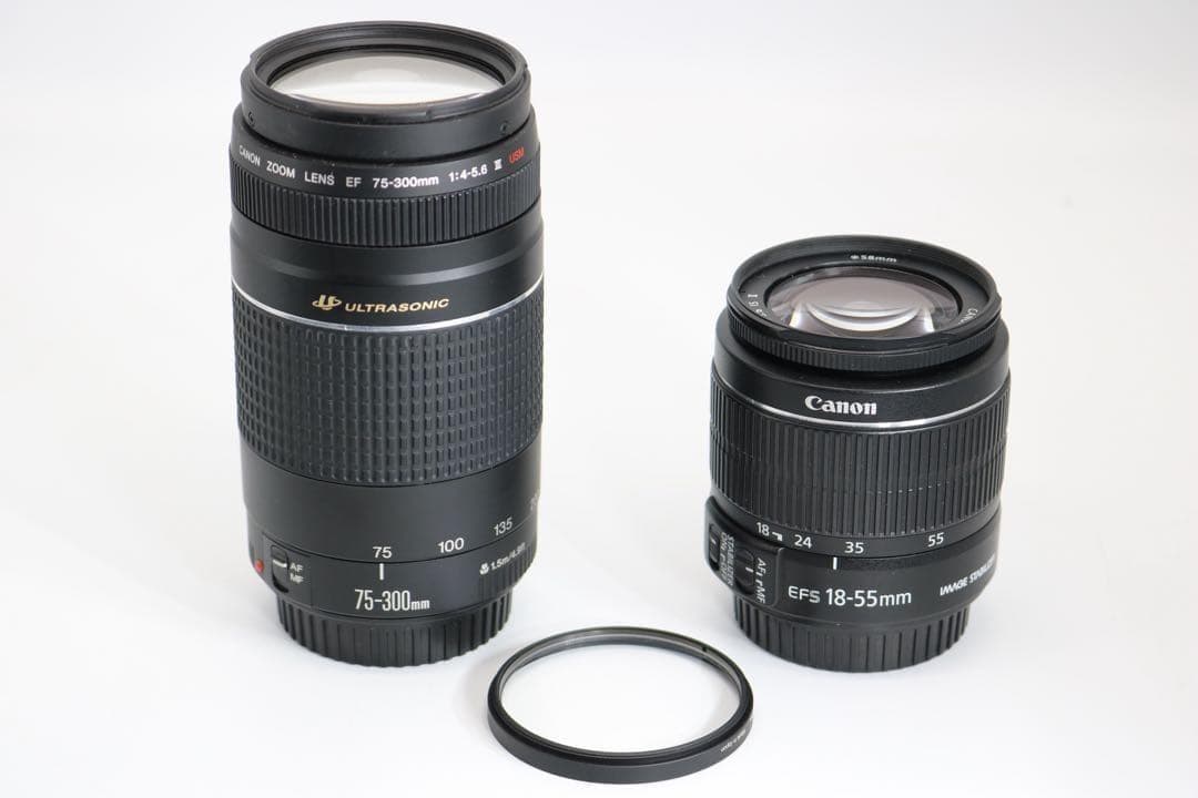 美品 【Canon EOS Kiss X7 ダブルレンズセット】　安心保証あり