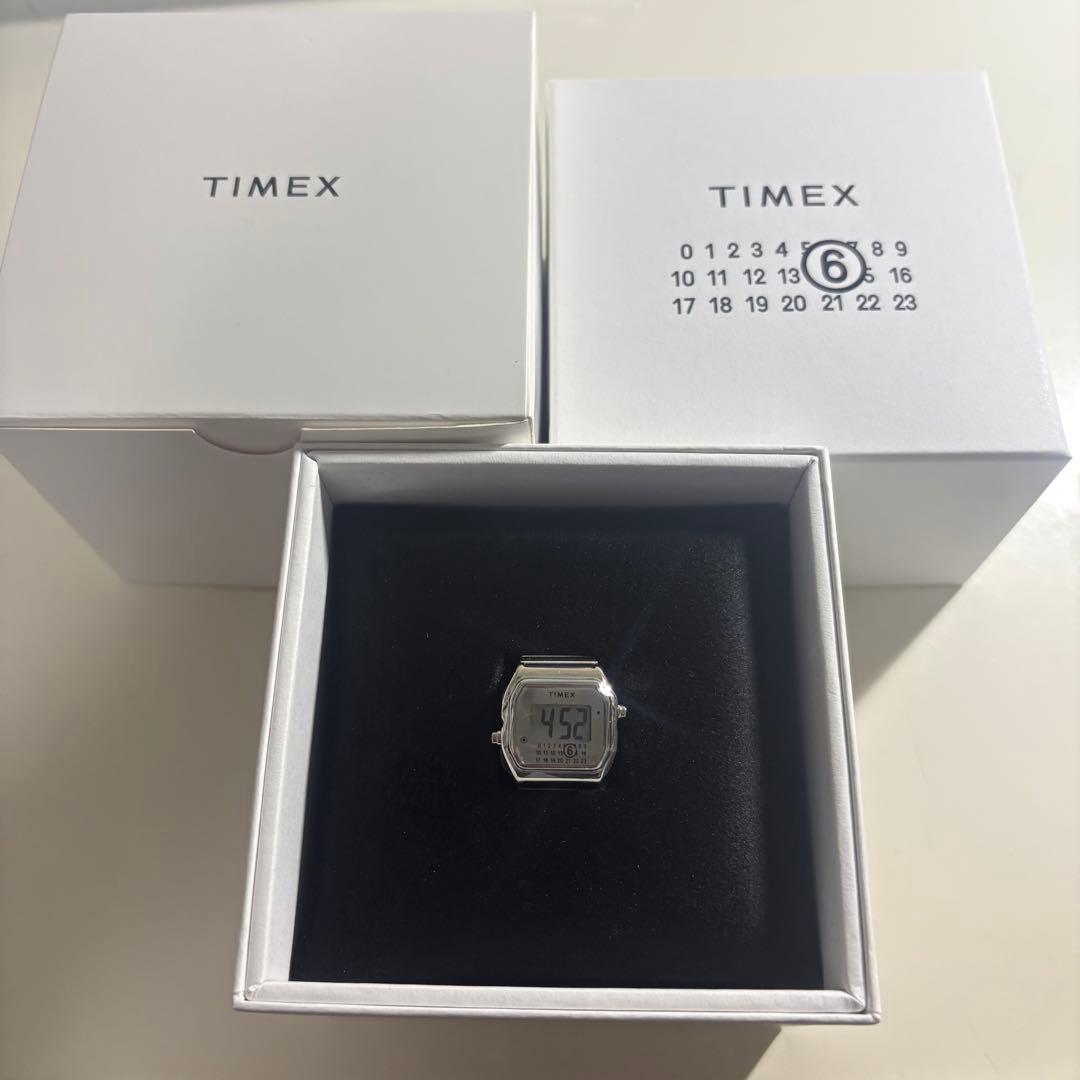 新品未使用 MM6タイメックス ウォッチリング シルバー M/Lメゾンマルジェラ