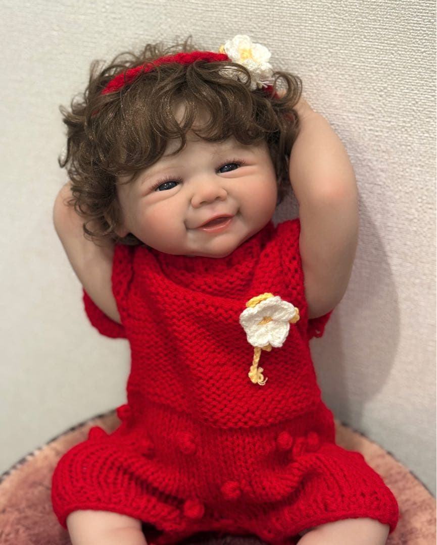 ★新品★リボーンドール フルボディー 天使の笑顔のベビーちゃん45cm 女の子