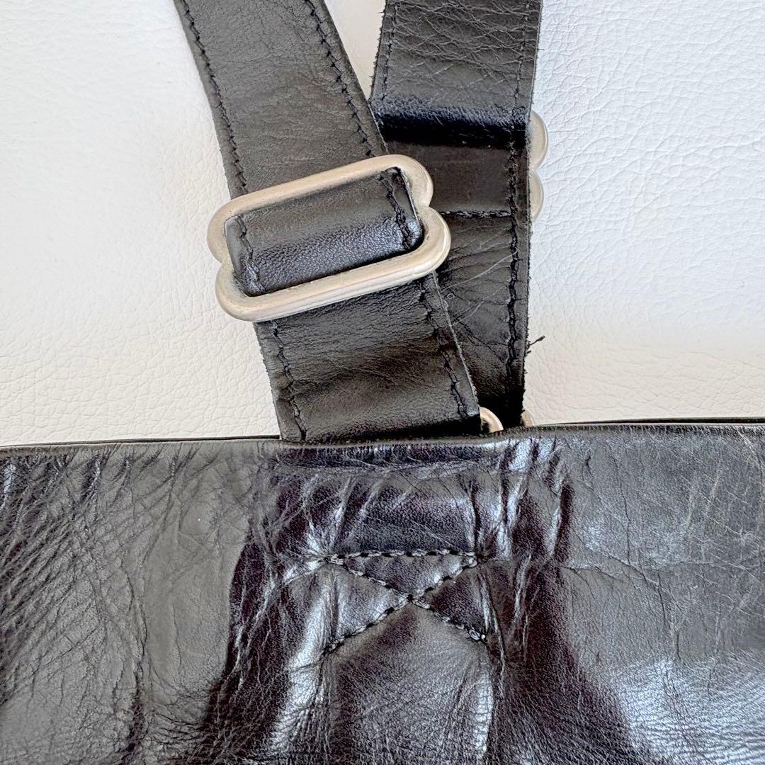 エムゼロエイトファイブワン m0851 アニリン レザー トートバッグ ブラック