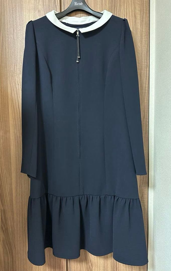 Rene ルネ　白襟ワンピース 38 ★1回着用