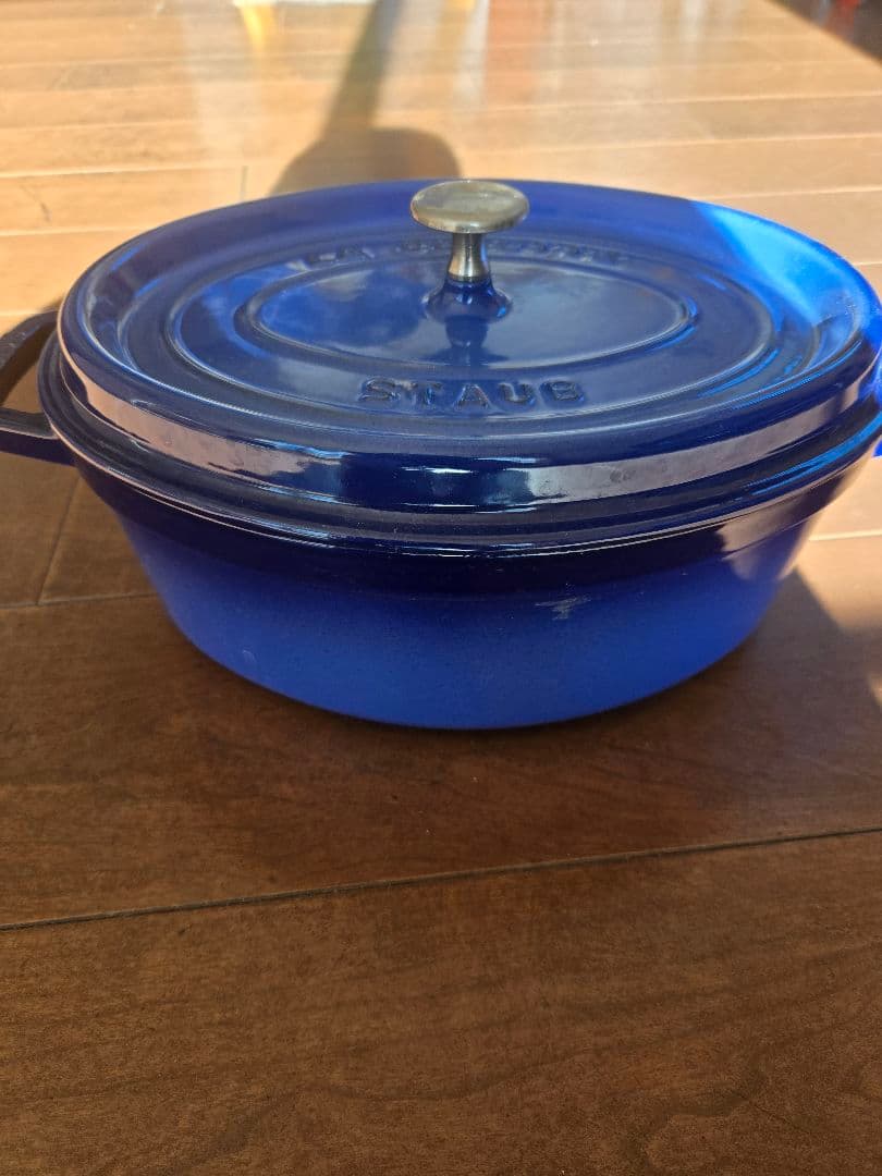 STAUB 両手鍋 オーバル型 青