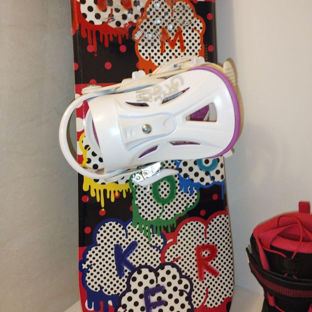 【美品】スノーボード３点セット　ジュニア向け　１３０cm 　２4cm