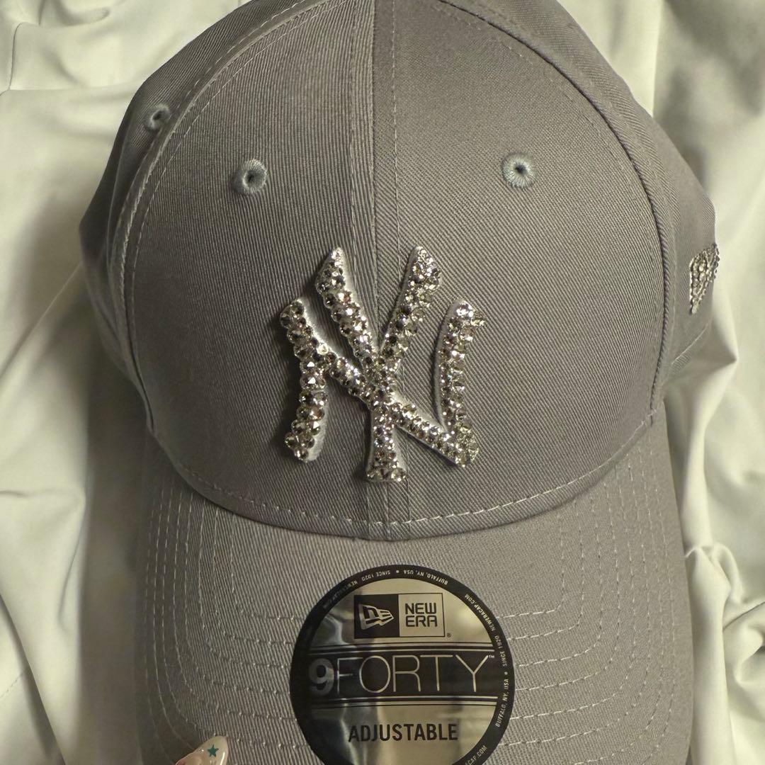 【正規品】NEW ERA 9FORTY グレー デコキャップ