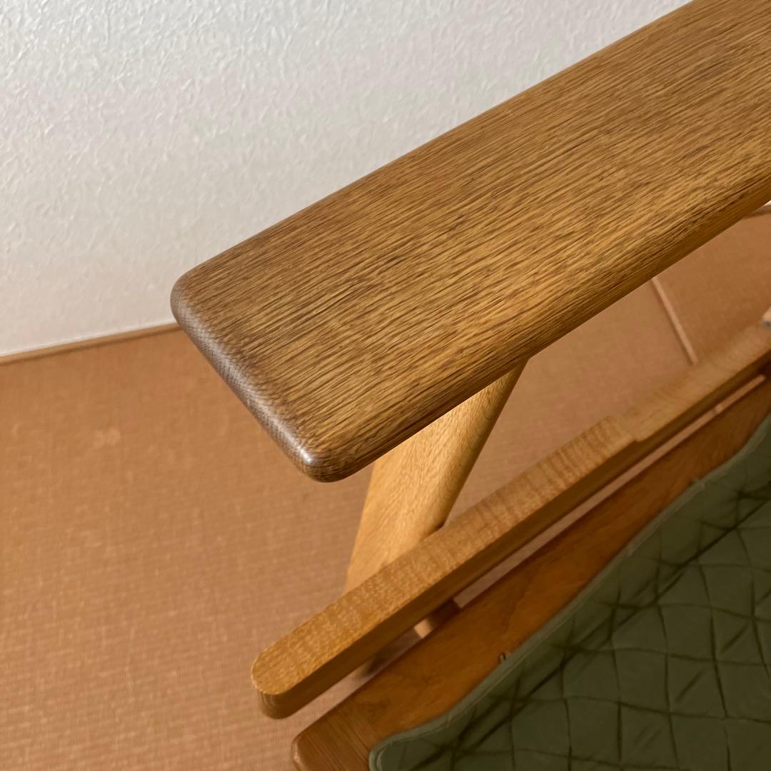 GETAMA社 GE290 ハイバック オットマン付き オーク材