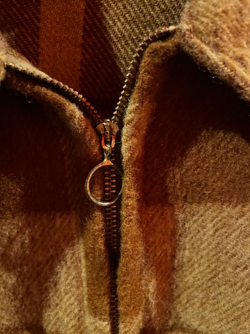 ビンテージ　70s Woolrich ハーフジップ　ジャケット　シャツ　チェック