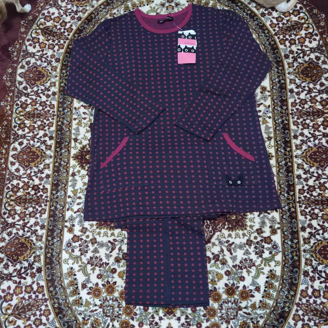 新品未使用　マタノアツコ ドット柄パジャマ　Lサイズ　タグ付き