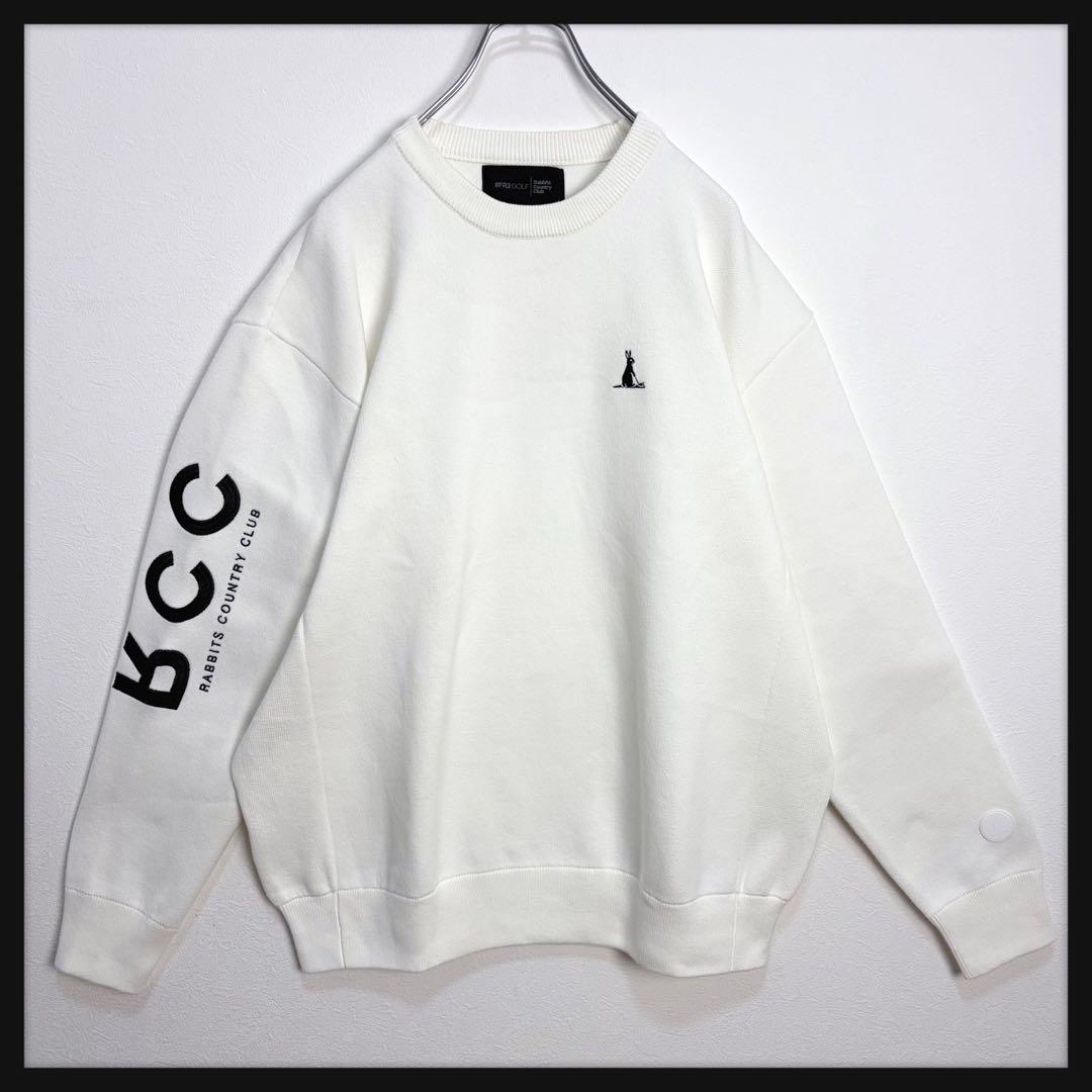 【U馬之介 様購入】FR2ゴルフ アーム刺繍 胸刺繍ロゴ クリーム スウェット