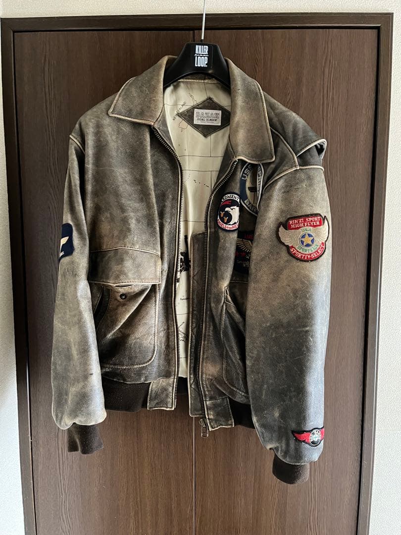 ★JR.tokai　レザー ボンバージャケット パッチ付き★