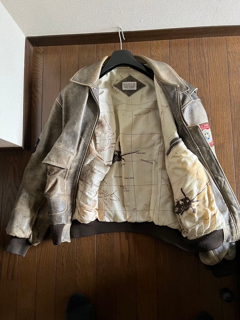 ★JR.tokai　レザー ボンバージャケット パッチ付き★