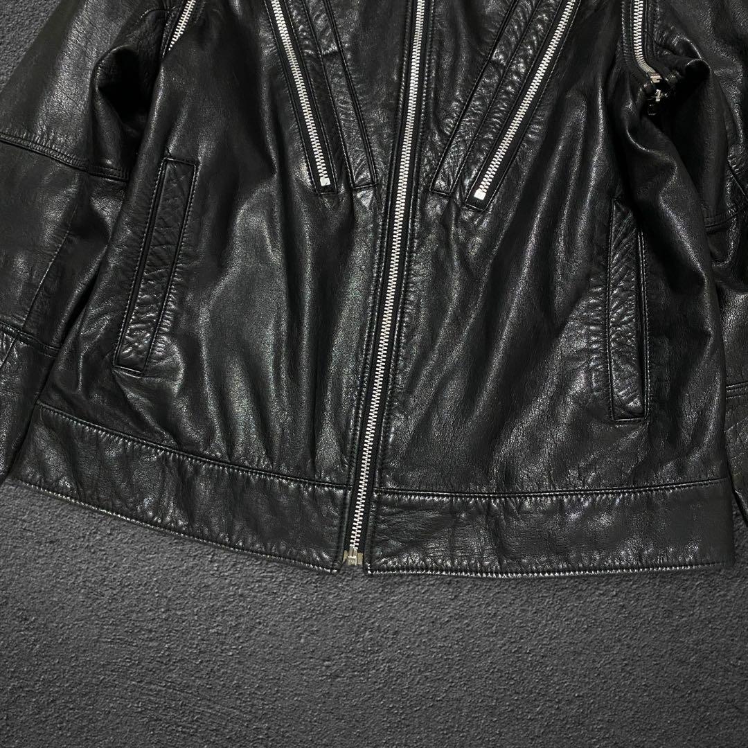UNDERCOVERISM 07AW 逆八の字 レザー ライダースジャケット