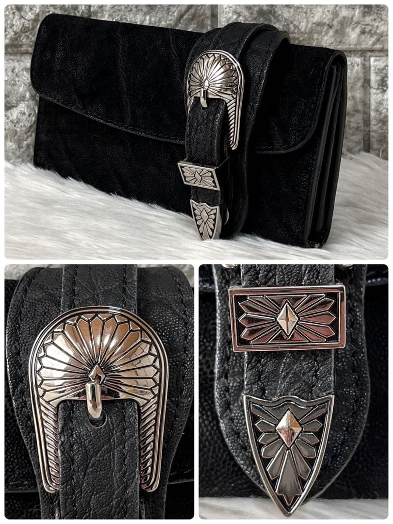 【新品未使用】ALUZUNI アルズニ　エレファントレザー　象革　長財布