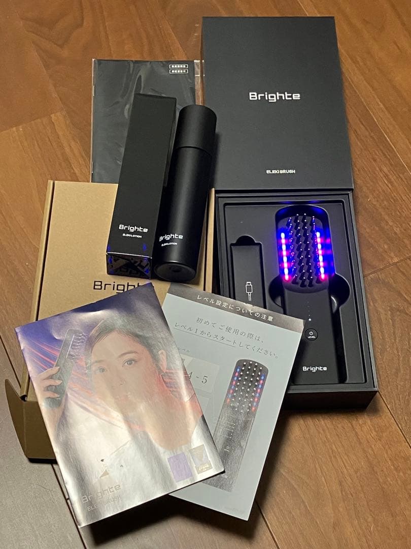 brighte エレキブラシ　ローション付き　正規品　美顔　電気ブラシ　頭皮