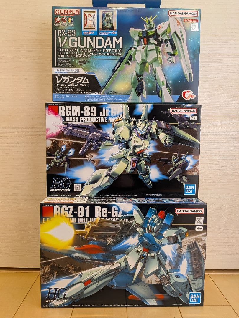 HG EG 1/144 逆シャア 3点 セット ジェガン/リ・ガズィ/νガンダム