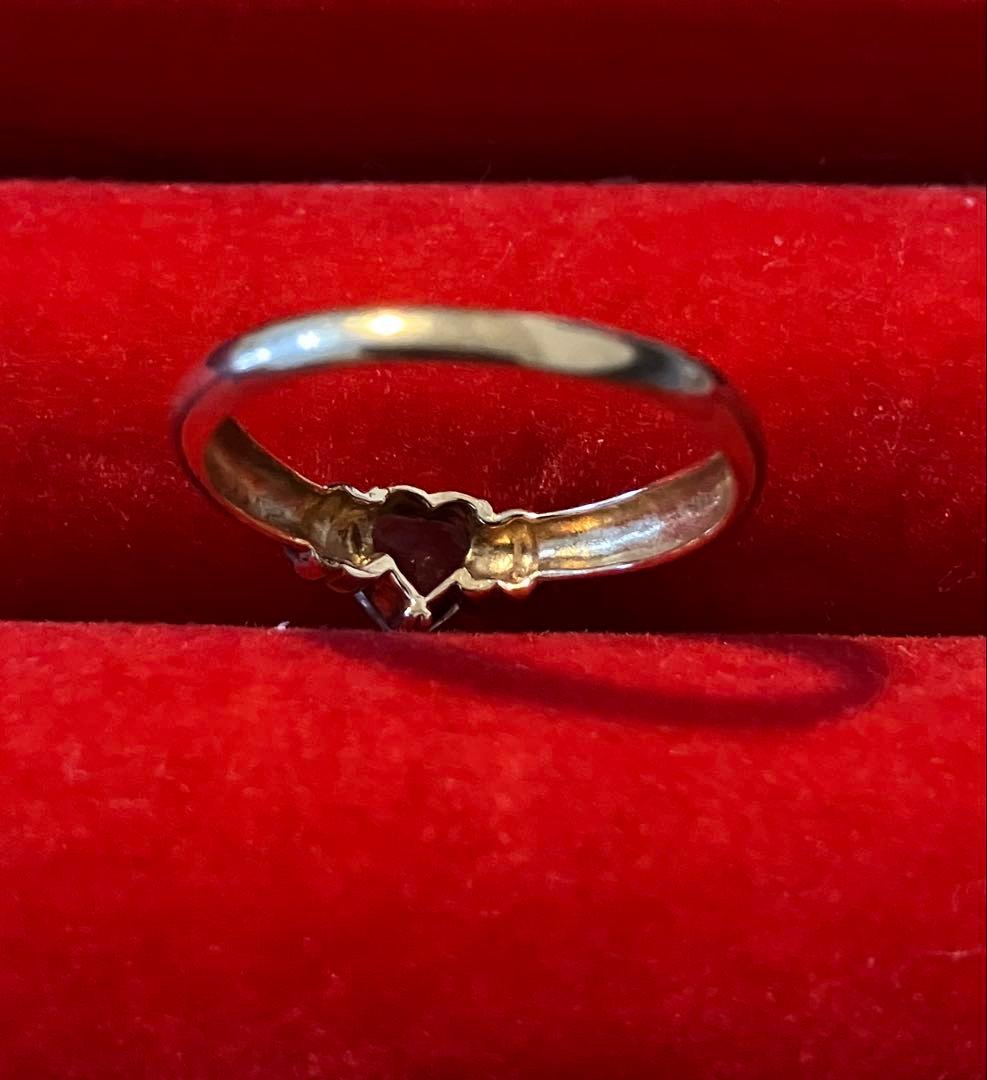 お値下げ！可愛いハート♡ アクアマリンのリング　ジュエリーマキ