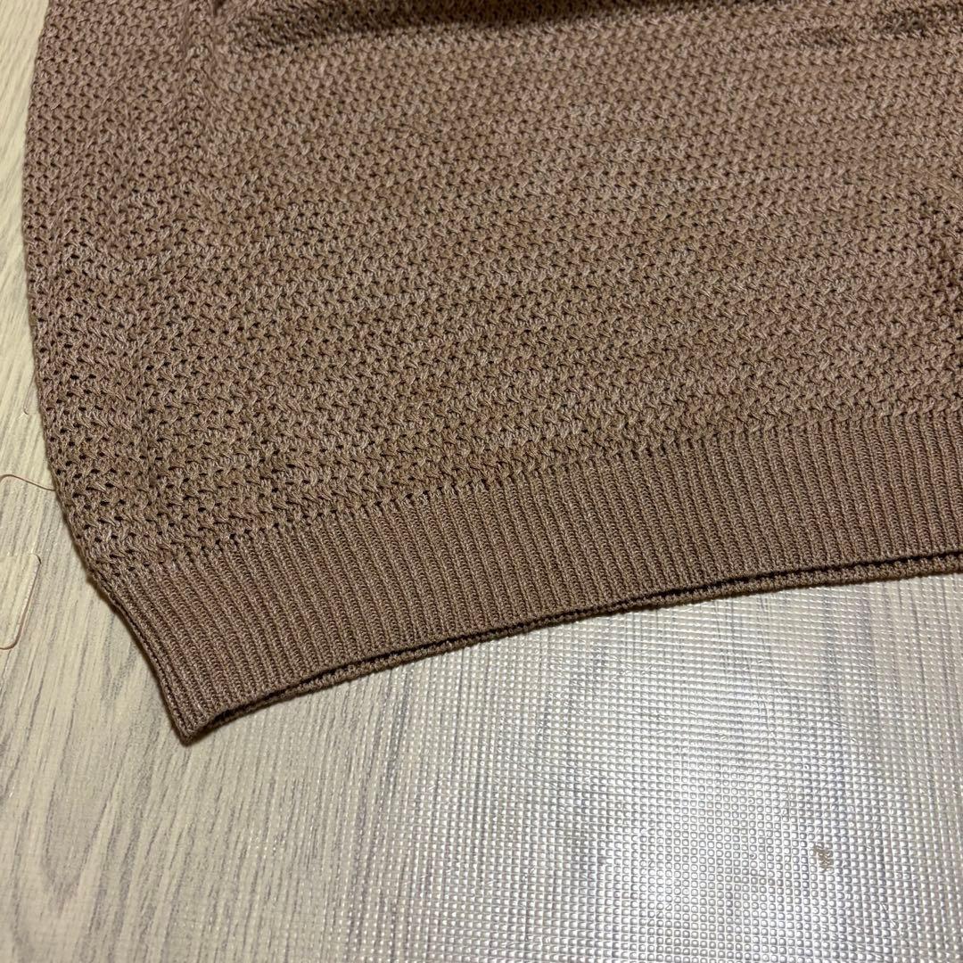 ザノーネ 綿麻混合ニット セーター 濃いめのベージュ サイズ50 スローウェア
