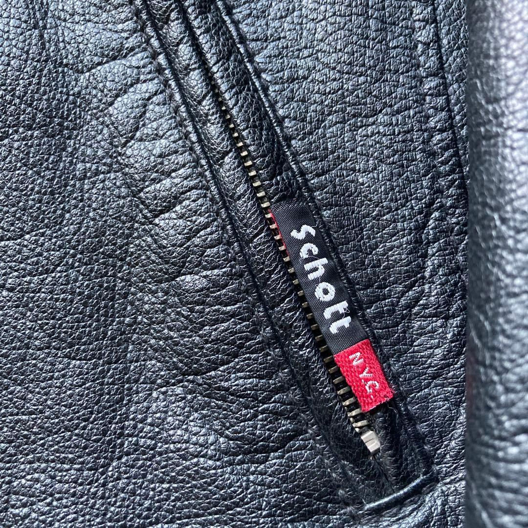 美品　Schott ソリッドクラシックレーサー シングルライダースジャケット