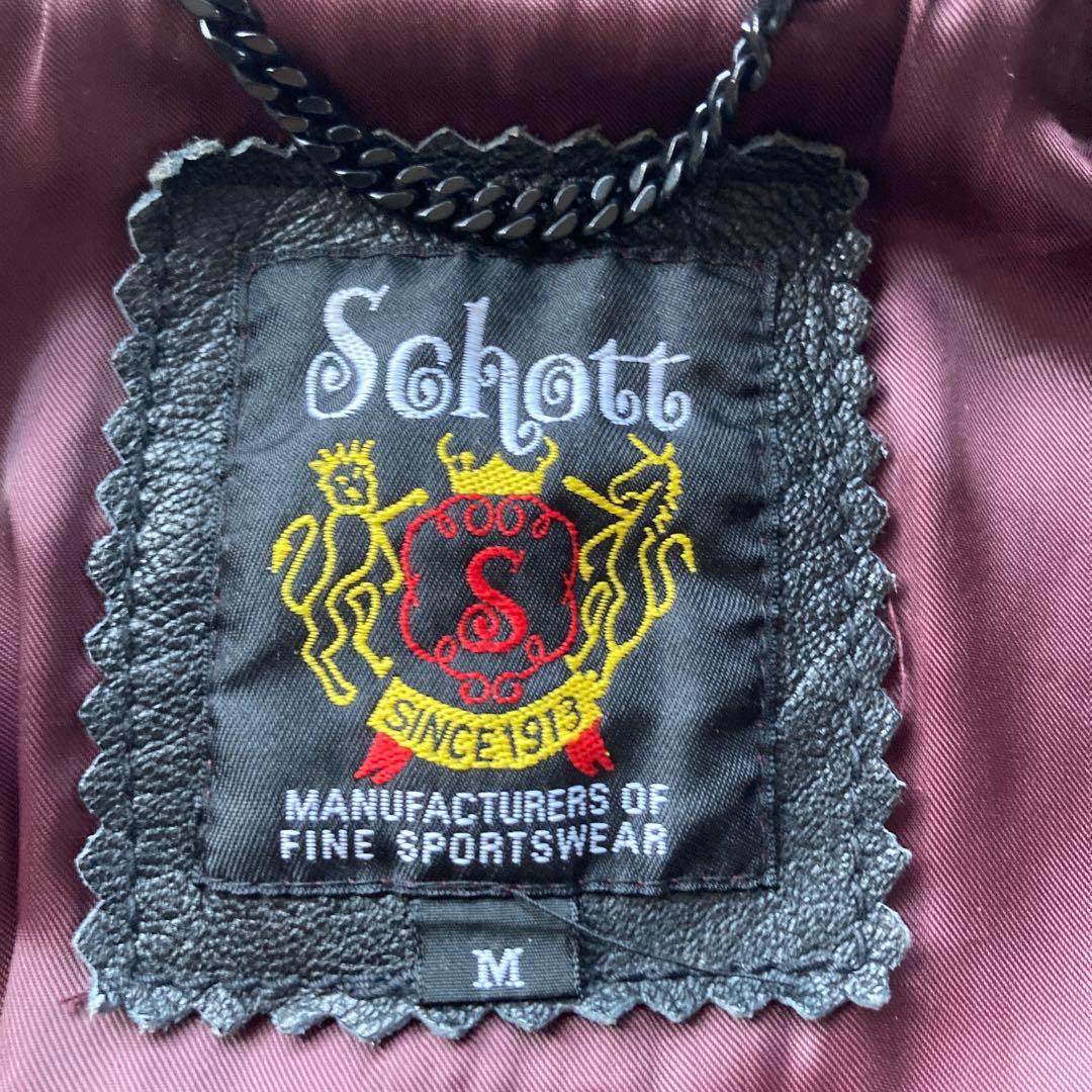 美品　Schott ソリッドクラシックレーサー シングルライダースジャケット