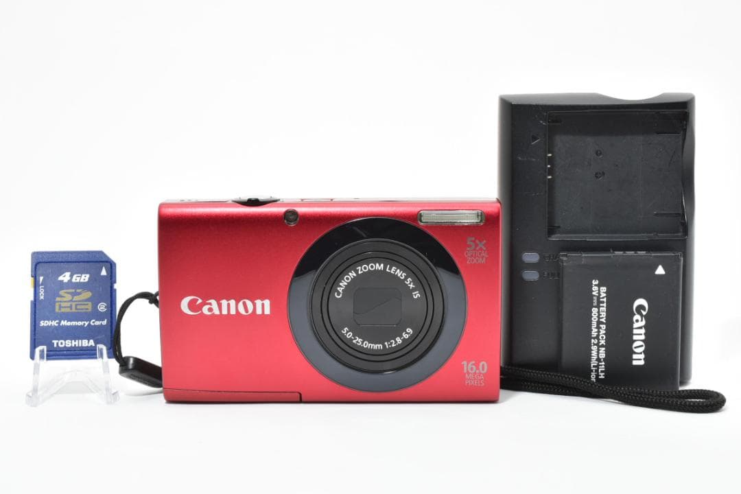 【極美品】Canon PowerShot A3400 IS レッド　動作確認済